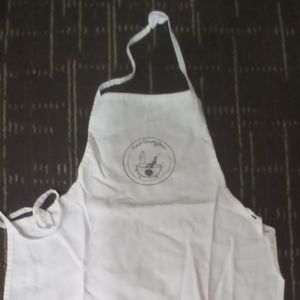 White 100%cotton apron